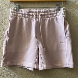TNA Sweatfleece Cozy Fleece Boyfriend Fit Shorts, Blush Pink, XXS